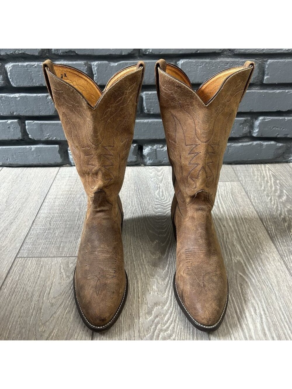 Tony Lama Vintage Suede Roughout Western Cowboy Boots Mens 10.5 D